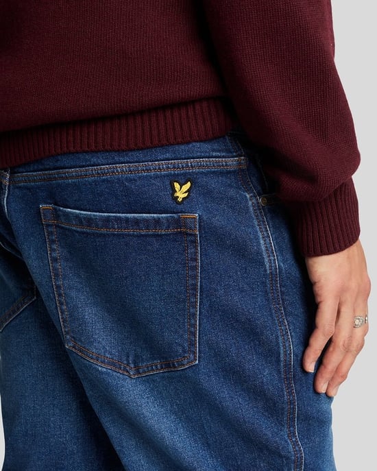 Lyle & Scott Regular Fit Tapered Denim Jeans - Blauw - Image 4