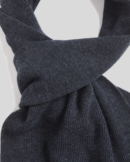 Lyle & Scott Lamswol Mix Geribbelde Sjaal - Marineblauw - Image 3