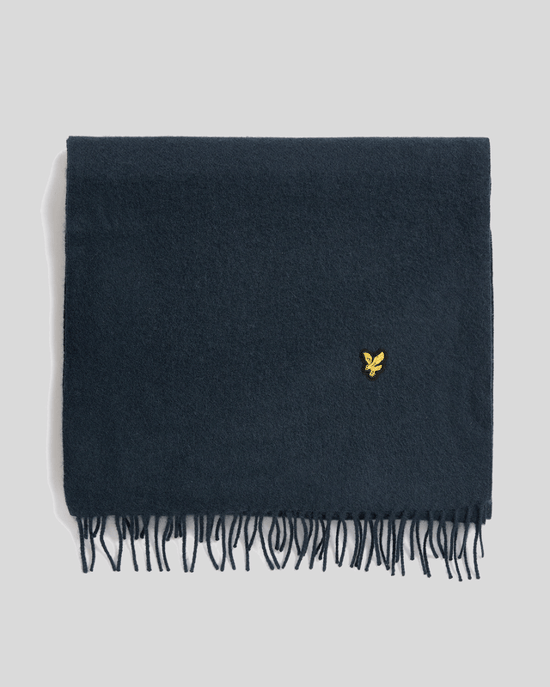 Lyle & Scott Lambswool Blend Scarf - Navy - Image 1