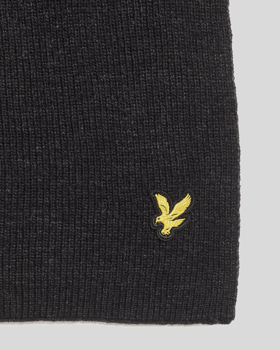 Lyle & Scott Lamswol Mix Geribbelde Sjaal - Blauw - Image 2