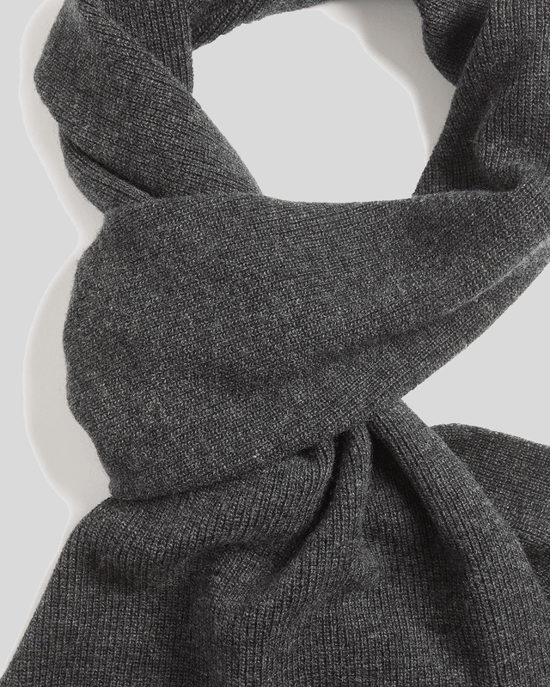 Lyle & Scott Lambswool Blend Ribbed Scarf - Grey - Image 3