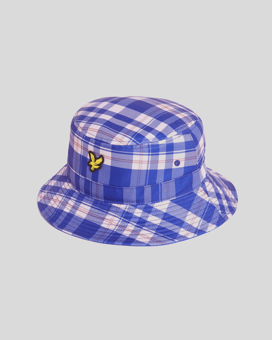 Lyle & Scott Tartan Check Bucket Hat - Blauw - Image 2