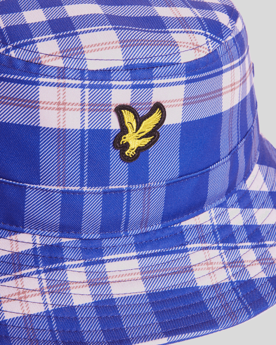 Lyle & Scott Tartan Check Bucket Hat - Blauw - Image 3