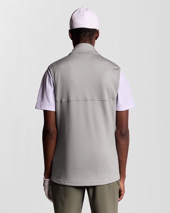 Lyle & Scott Golf Vindskyddande Tryckt Väst - Grå - Image 4