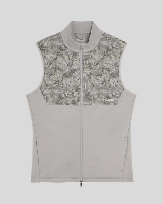 Lyle & Scott Golf Vindskyddande Tryckt Väst - Grå - Image 5