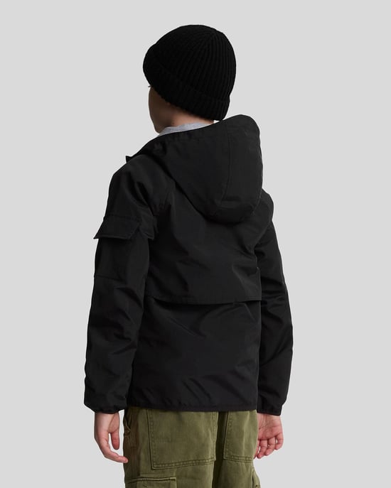 Lyle & Scott Boys' Hooded Windbreaker Jacket - Black - Image 3