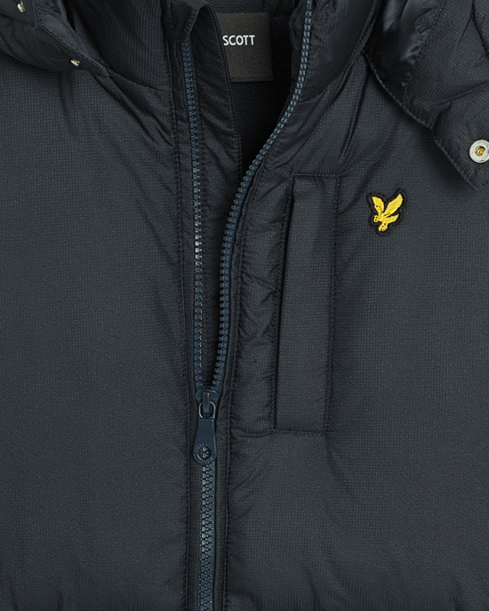 Lyle & Scott Boys' Ripstop Quilted Puffer Coat - Navy - Image 3