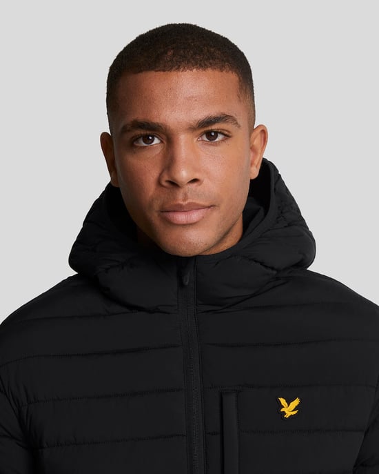 Lyle & Scott Sports lichtgewicht gewatteerd jack - zwart - Image 4