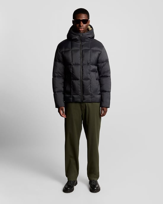 Lyle & Scott Square Cocoon Puffer Jacket - Zwart - Image 2