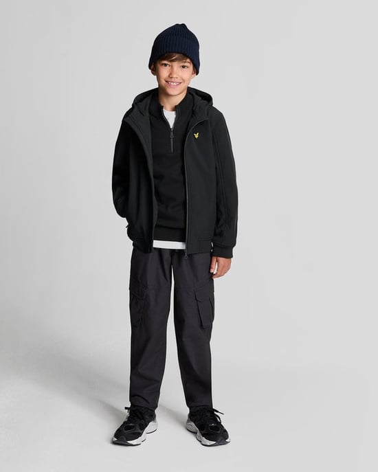 Lyle & Scott Boys' Softshell Hooded Jacket - Black - Image 2