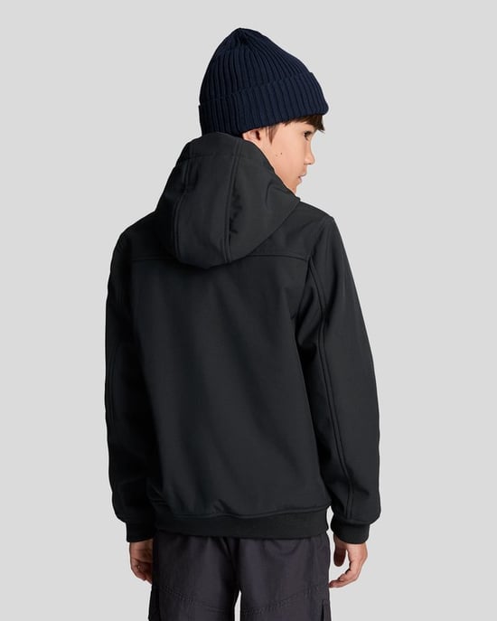 Lyle & Scott Boys' Softshell Hooded Jacket - Black - Image 3