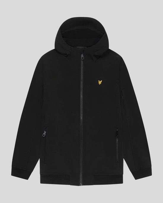 Lyle & Scott Boys' Softshell Hooded Jacket - Black - Image 5
