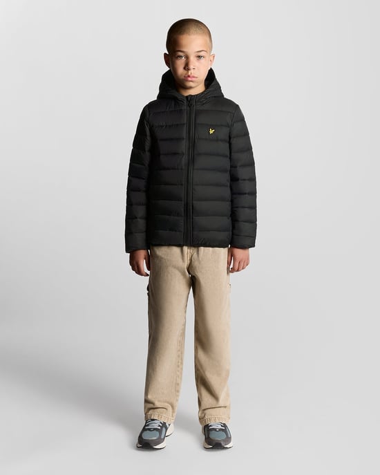 Lyle & Scott jongens lichtgewicht gewatteerde jas - zwart - Image 2