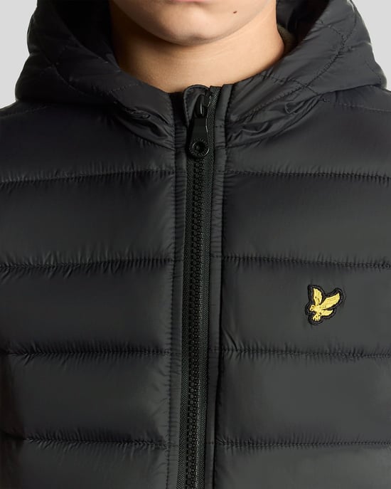 Lyle & Scott jongens lichtgewicht gewatteerde jas - zwart - Image 3