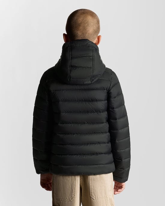 Lyle & Scott jongens lichtgewicht gewatteerde jas - zwart - Image 4