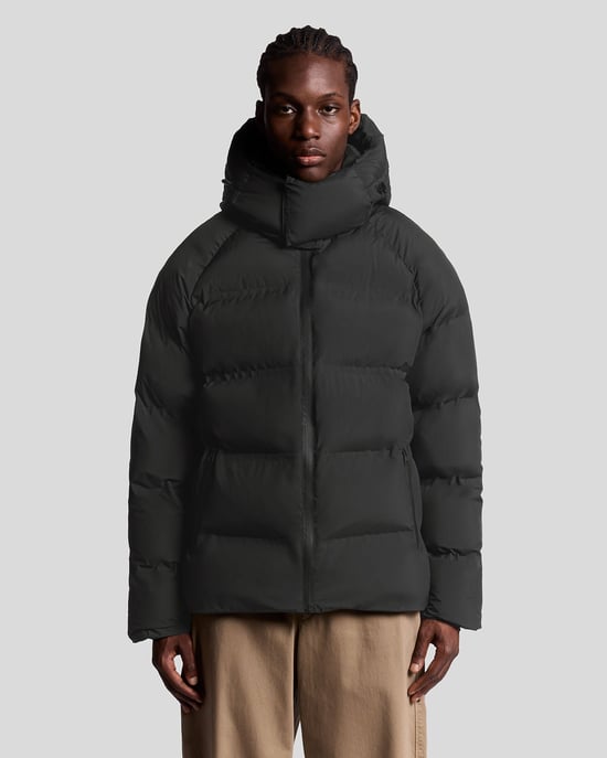 Lyle & Scott Heavyweight Hooded Puffer Jacket - Zwart - Image 1