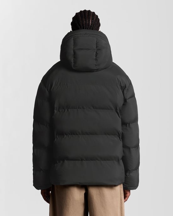 Lyle & Scott Heavyweight Hooded Puffer Jacket - Zwart - Image 4