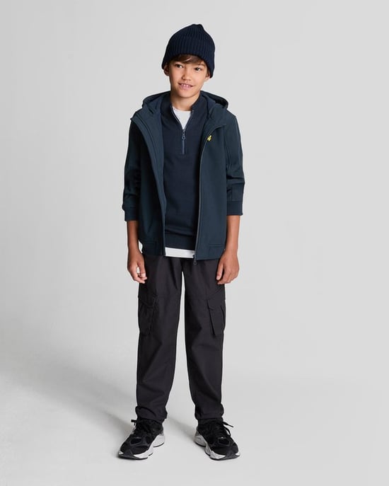 Lyle & Scott jongens softshell capuchonjack - marineblauw - Image 2