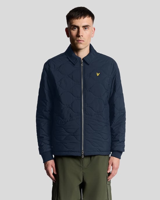 Lyle & Scott Waterafstotend Ripstop Gewatteerd Jack - Marineblauw - Image 1