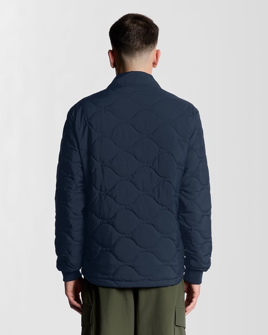 Lyle & Scott Waterafstotend Ripstop Gewatteerd Jack - Marineblauw - Image 4