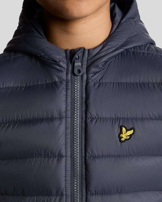 Lyle & Scott jongens lichtgewicht gewatteerde jas - marineblauw - Image 3
