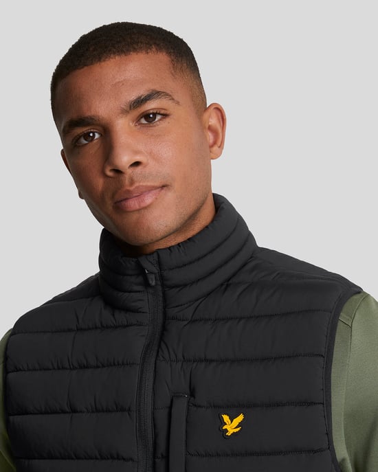 Lyle & Scott Sports lichtgewicht gewatteerd jack - zwart - Image 4