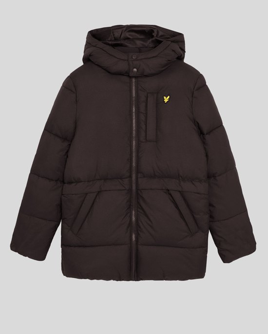 Lyle & Scott Ripstop gewatteerde gewatteerde jas voor jongens - zwart - Image 1