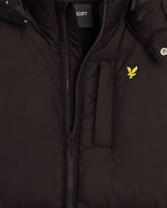 Lyle & Scott Ripstop gewatteerde gewatteerde jas voor jongens - zwart - Image 3