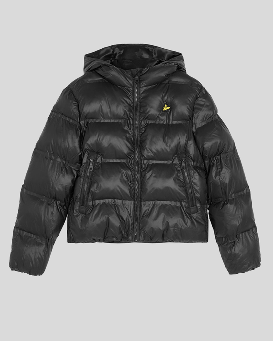 Lyle & Scott Boys' Cropped Puffer Coat - Black - Image 1
