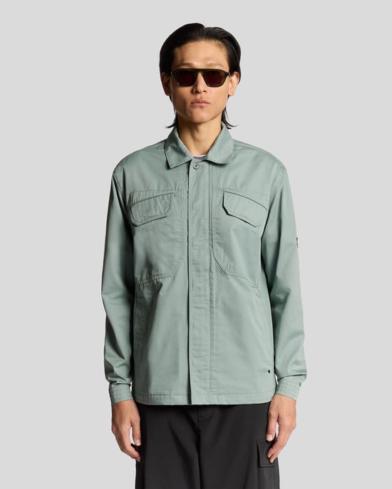 Lyle & Scott Flerfickade Överskjorta Med Hel Dragkedja - Blå - Image 1
