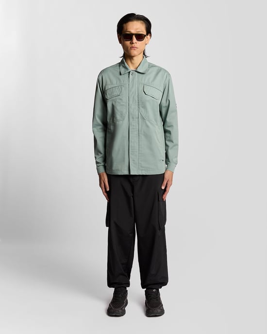 Lyle & Scott Flerfickade Överskjorta Med Hel Dragkedja - Blå - Image 2