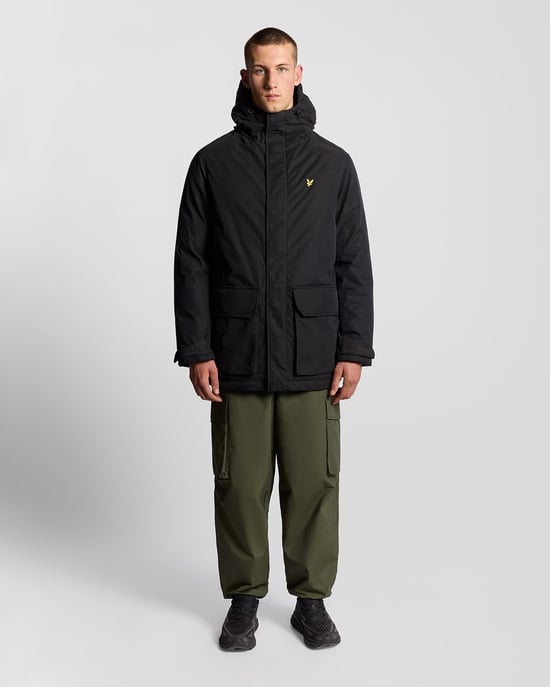 Lyle & Scott Heavyweight Hooded Parka - Zwart - Image 2
