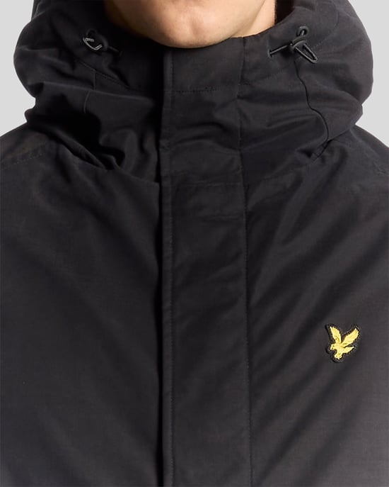 Lyle & Scott Heavyweight Hooded Parka - Zwart - Image 3