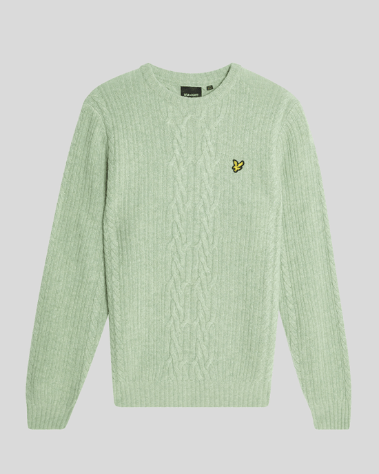 Lyle & Scott Ribbed Cable Knit Jumper - Blue - Image 5