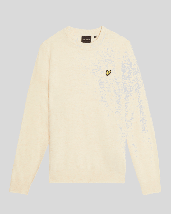Lyle & Scott Lambswool Blend Crew Neck Jumper - White - Image 5