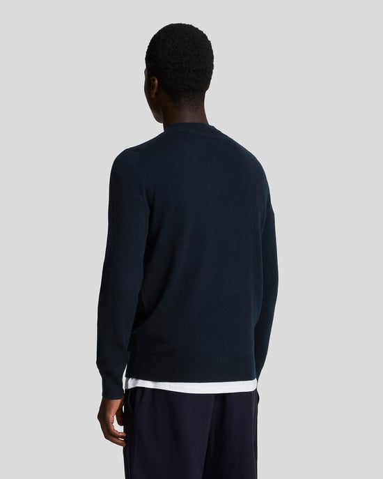 Lyle & Scott Lambswool Crew Neck Jumper - Navy - Image 3