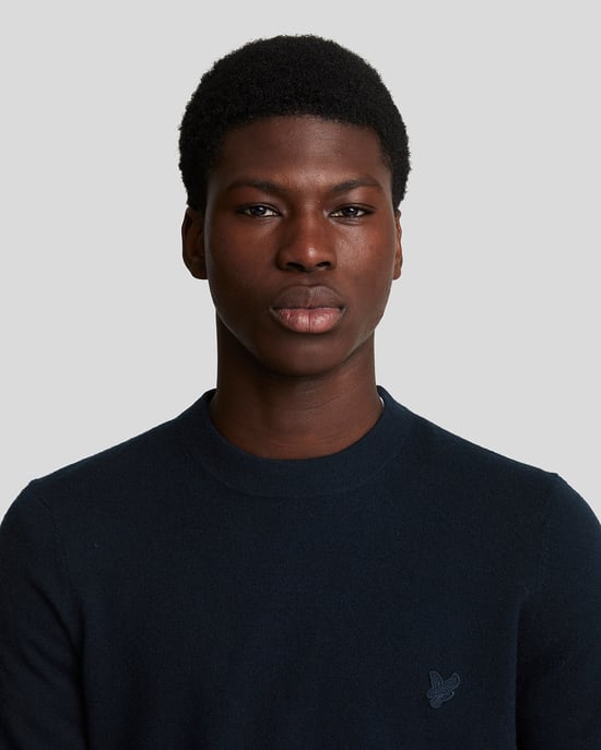 Lyle & Scott Lambswool Crew Neck Jumper - Navy - Image 4