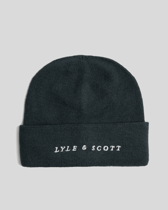 Lyle & Scott Script Logo Beanie - Marineblauw - Image 1
