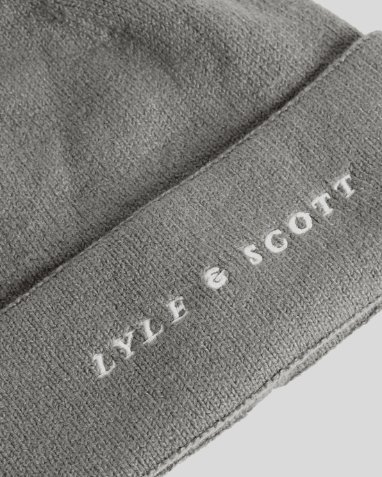 Lyle & Scott Script Logo Beanie - Grijs - Image 2