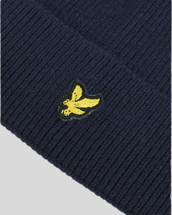 Lyle & Scott Jongens Gebreide Muts - Marineblauw - Image 3