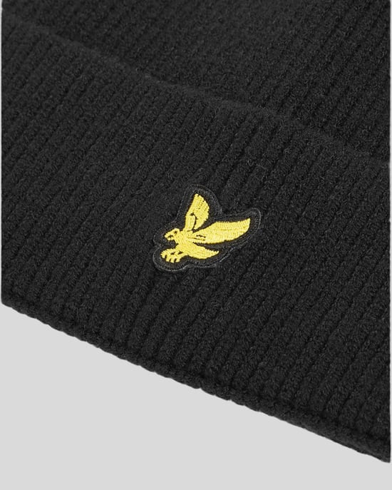 Lyle & Scott Jongens Gebreide Muts - Zwart - Image 3