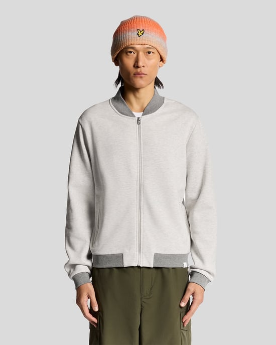 Lyle & Scott Half Raglan Mouw Jersey Bomber - Grijs - Image 1