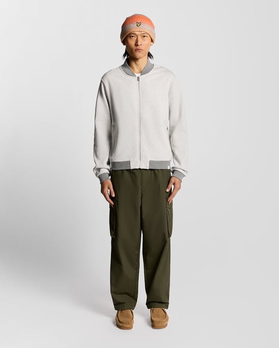 Lyle & Scott Half Raglan Mouw Jersey Bomber - Grijs - Image 2