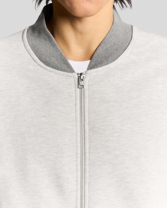 Lyle & Scott Half Raglan Mouw Jersey Bomber - Grijs - Image 3