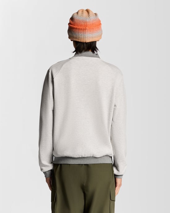 Lyle & Scott Half Raglan Mouw Jersey Bomber - Grijs - Image 4
