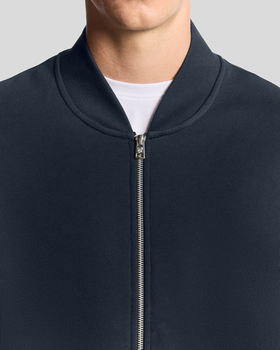 Lyle & Scott Halvlång ärm Jersey Bomber - Marinblå - Image 3