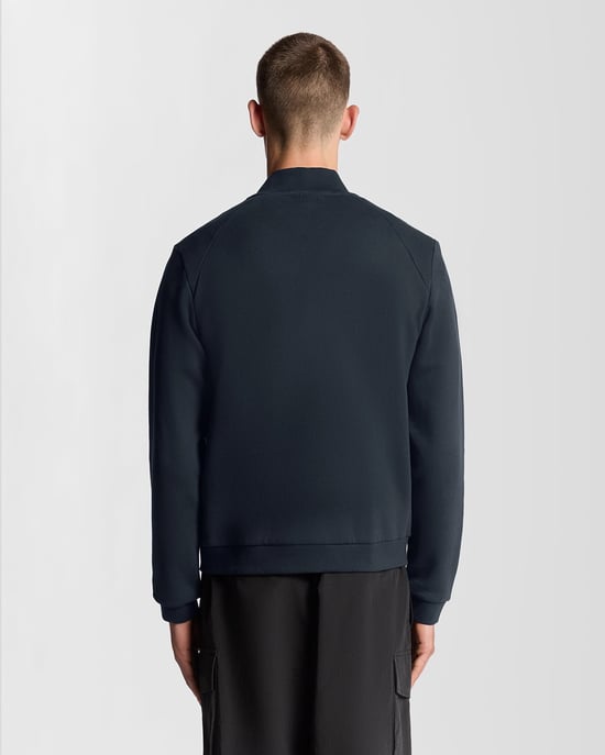Lyle & Scott Halvlång ärm Jersey Bomber - Marinblå - Image 4