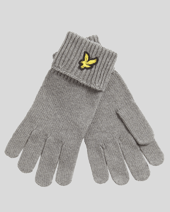 Lyle & Scott Merino Wool Blend Gloves - Grey - Image 1