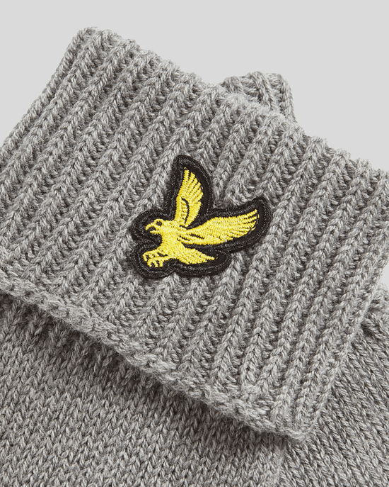 Lyle & Scott Merino Wool Blend Gloves - Grey - Image 2