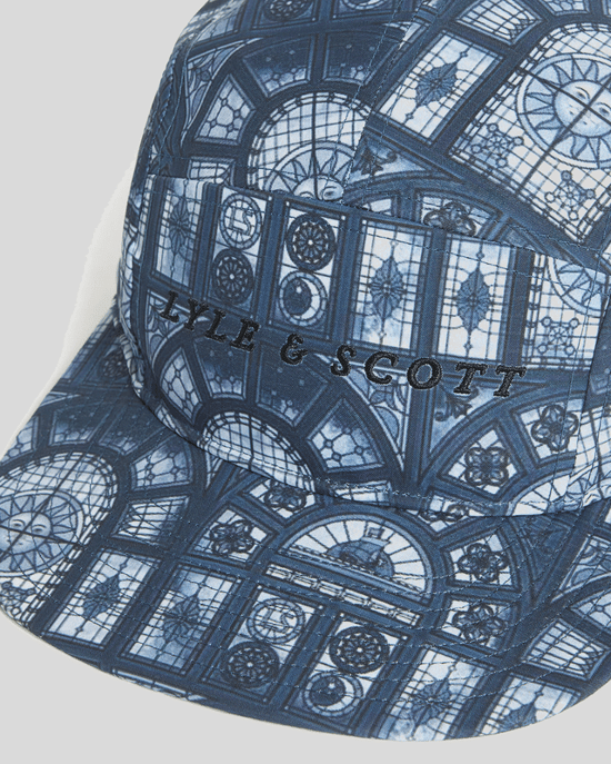 Lyle & Scott Baseballpet met glas-in-loodprint - Marineblauw - Image 3